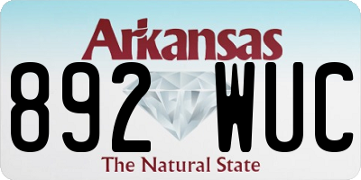 AR license plate 892WUC
