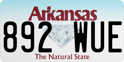 AR license plate 892WUE