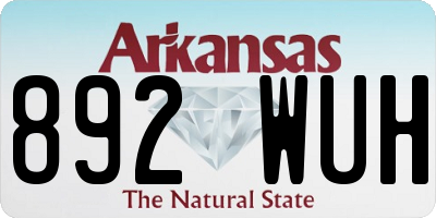 AR license plate 892WUH