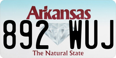 AR license plate 892WUJ