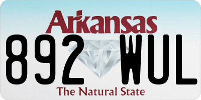 AR license plate 892WUL