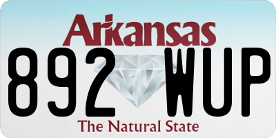 AR license plate 892WUP