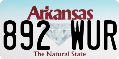 AR license plate 892WUR