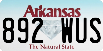 AR license plate 892WUS