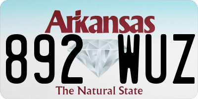 AR license plate 892WUZ
