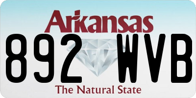AR license plate 892WVB