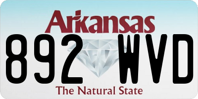AR license plate 892WVD