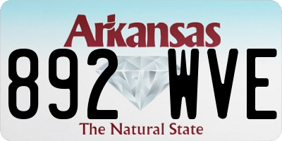 AR license plate 892WVE