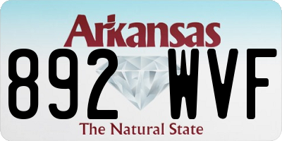 AR license plate 892WVF