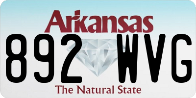 AR license plate 892WVG
