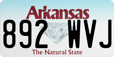 AR license plate 892WVJ