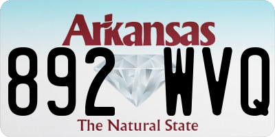 AR license plate 892WVQ