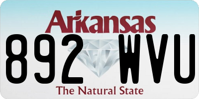 AR license plate 892WVU