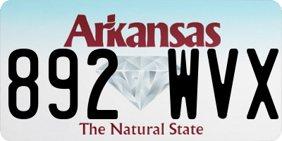 AR license plate 892WVX