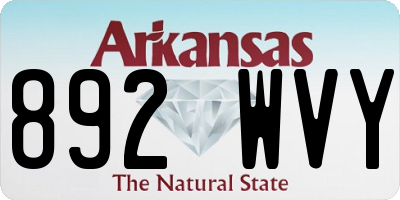 AR license plate 892WVY