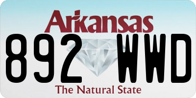 AR license plate 892WWD