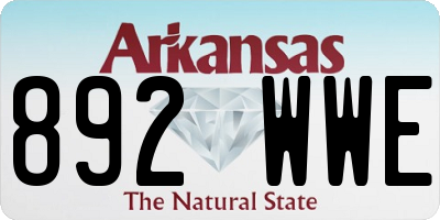 AR license plate 892WWE