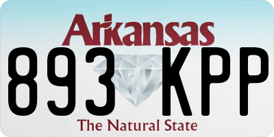 AR license plate 893KPP