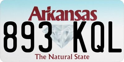 AR license plate 893KQL