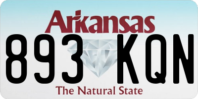 AR license plate 893KQN