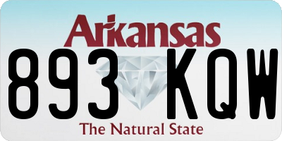 AR license plate 893KQW