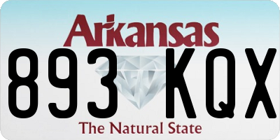 AR license plate 893KQX