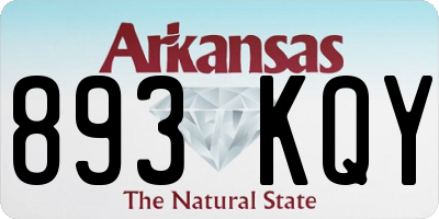 AR license plate 893KQY