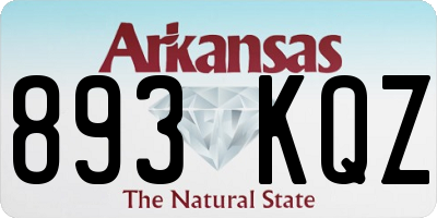 AR license plate 893KQZ