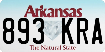 AR license plate 893KRA
