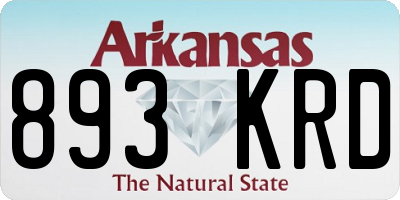 AR license plate 893KRD