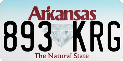 AR license plate 893KRG