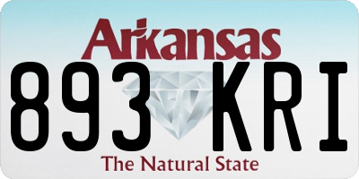 AR license plate 893KRI