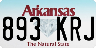 AR license plate 893KRJ