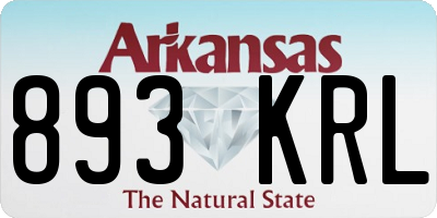 AR license plate 893KRL