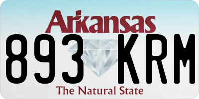 AR license plate 893KRM