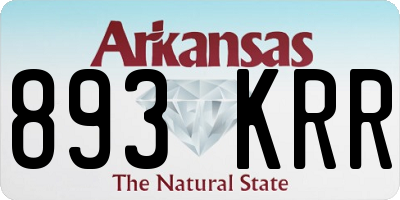 AR license plate 893KRR