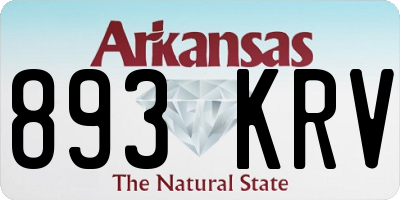 AR license plate 893KRV