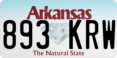 AR license plate 893KRW
