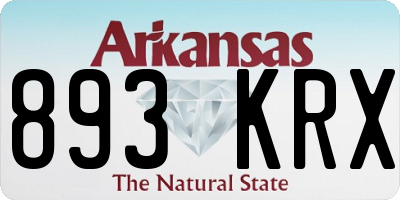 AR license plate 893KRX