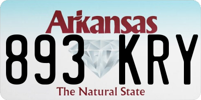 AR license plate 893KRY
