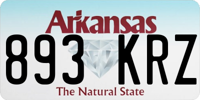 AR license plate 893KRZ