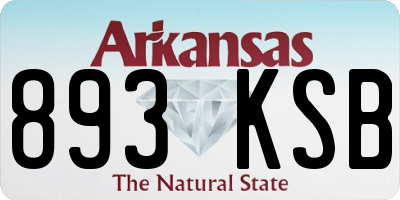 AR license plate 893KSB