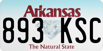 AR license plate 893KSC