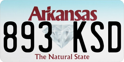 AR license plate 893KSD