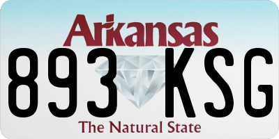 AR license plate 893KSG