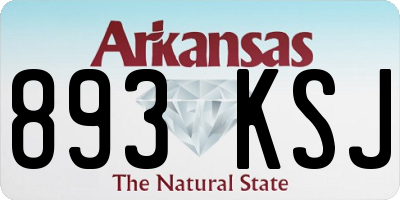 AR license plate 893KSJ