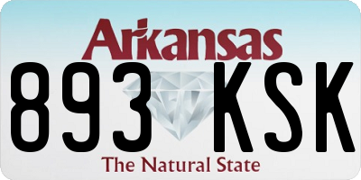 AR license plate 893KSK