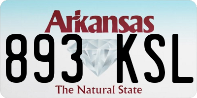 AR license plate 893KSL