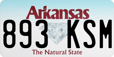 AR license plate 893KSM