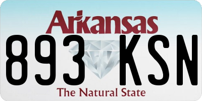AR license plate 893KSN